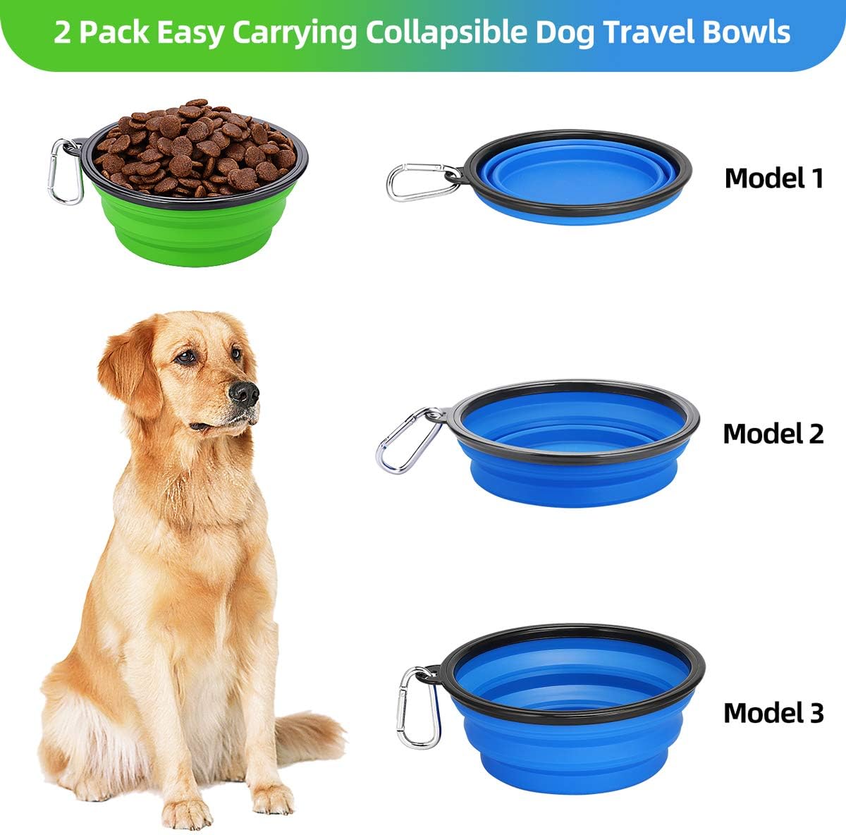 TravelPaw - Foldable Travel Bowls (2-Pack)